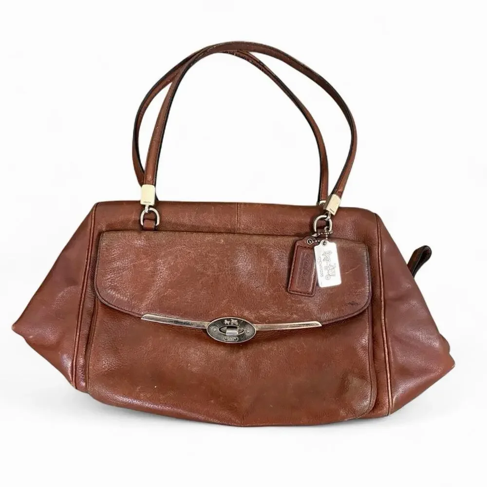 Vintage Coach Leather Madeline East West Satchel 25166 Shoulder Bag Purse